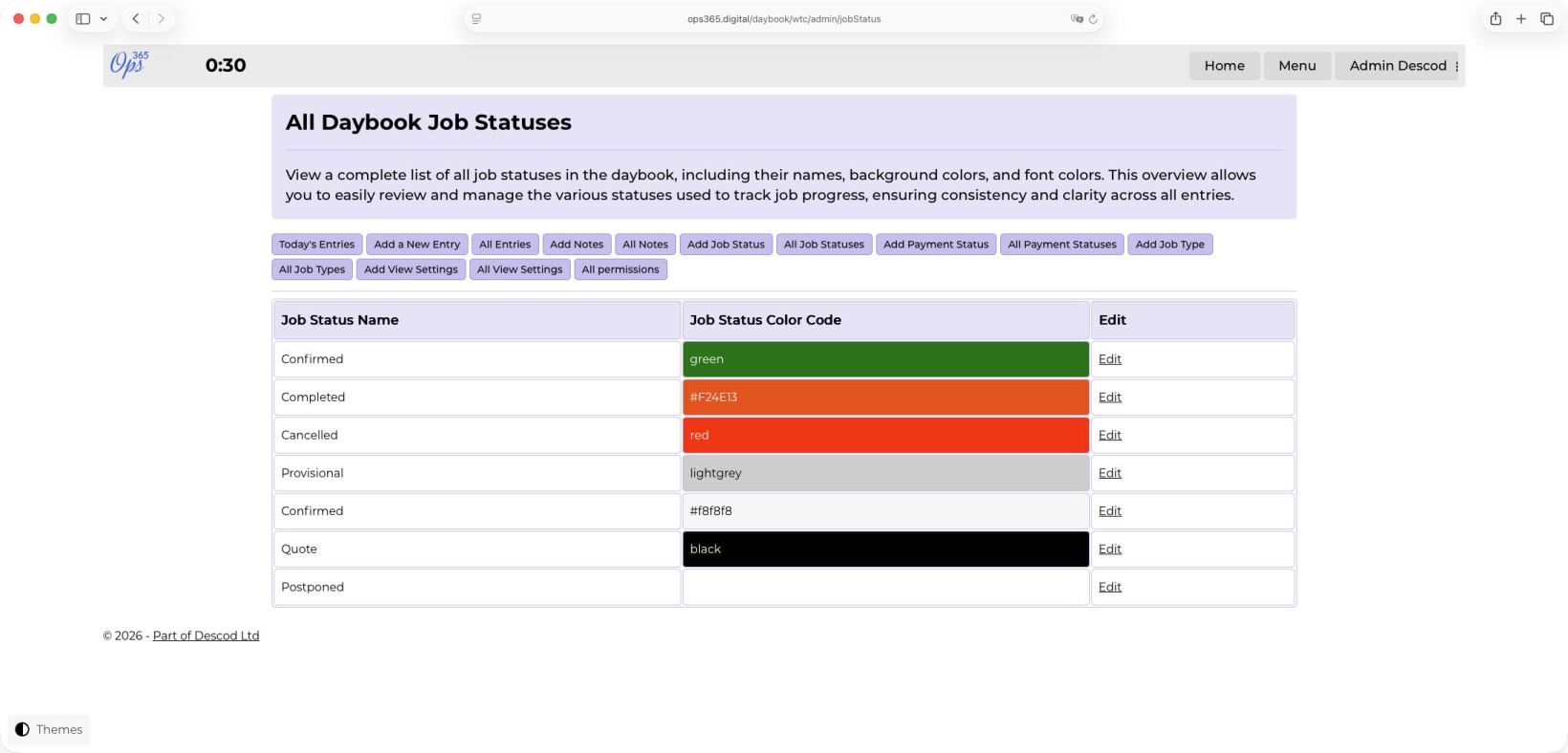 Set job statuses to track progress easily - Ops365