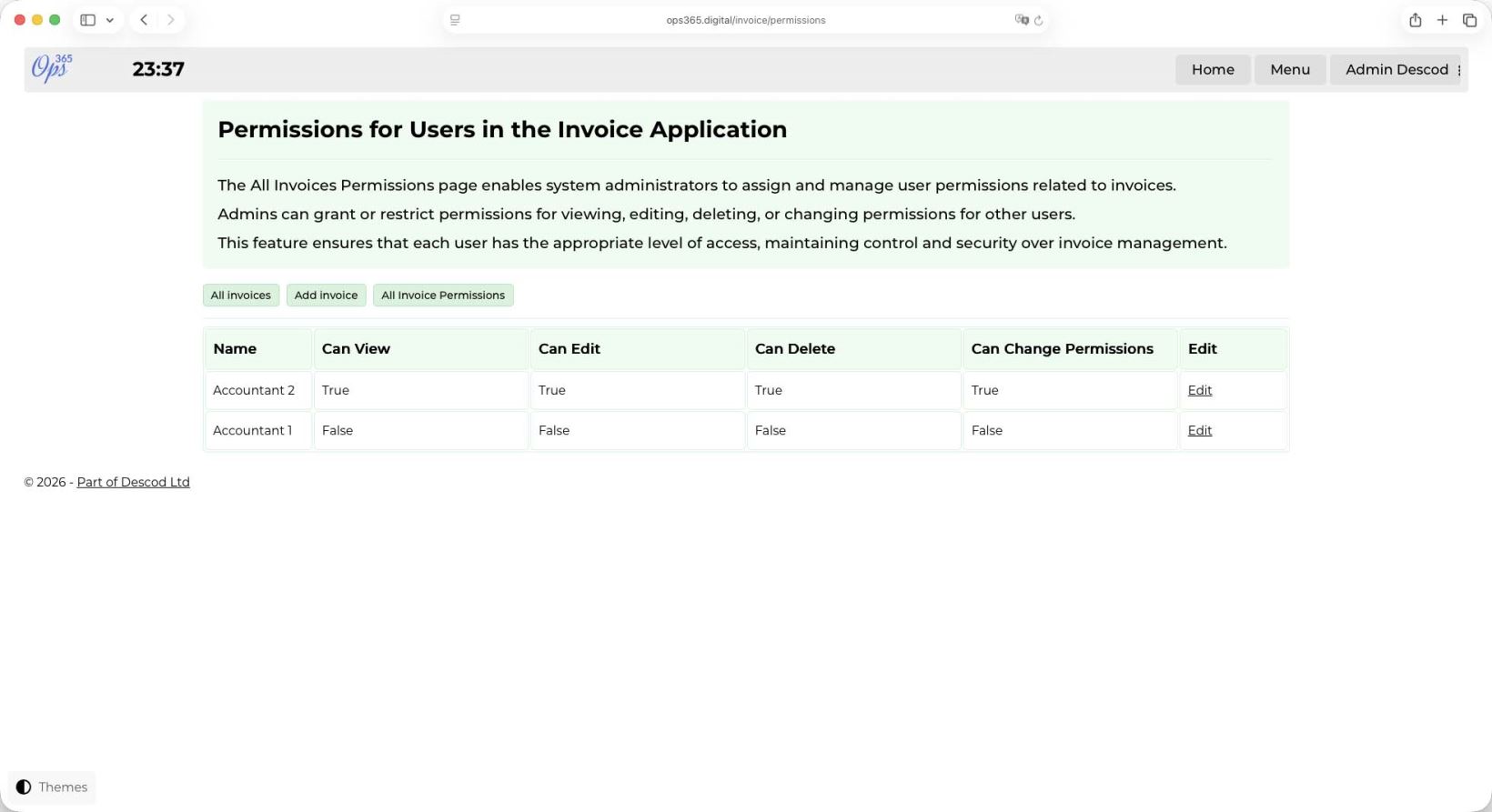 Custom Staff Permissions - Ops365
