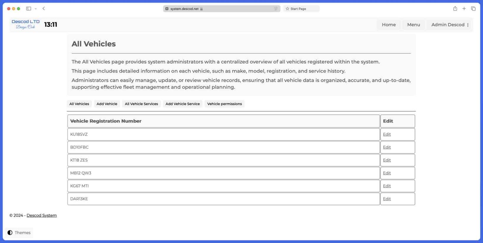 Descod System - Vehicles application